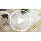 Tapis BLISS Z203AZ137 crème / or - Cadre, grec, moderne, structurel