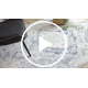 Tapis moderne DISTIN 0816A bleu / vert clair / blanc - Ornement, vintage, franges