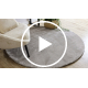 Tapis VISCO cercle argent 3 peluche, IMITATION FOURRURE DE LAPIN